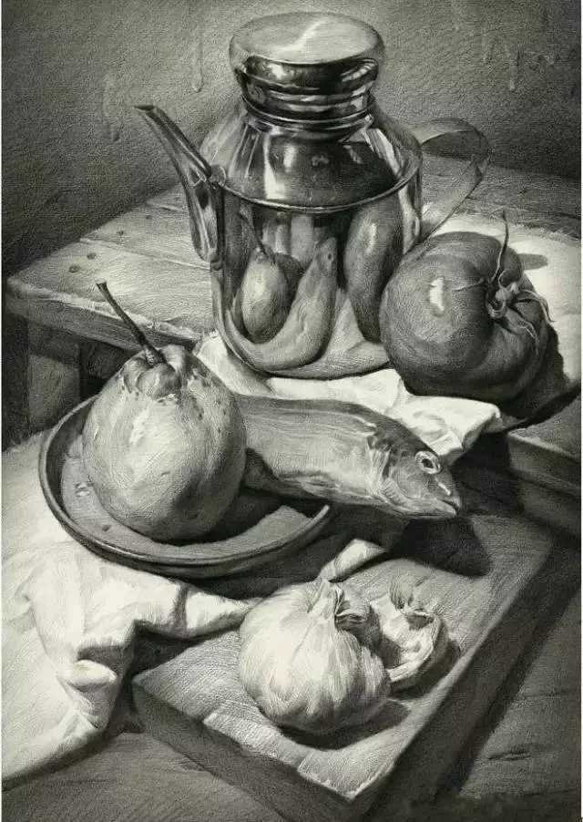 素描静物组合教学